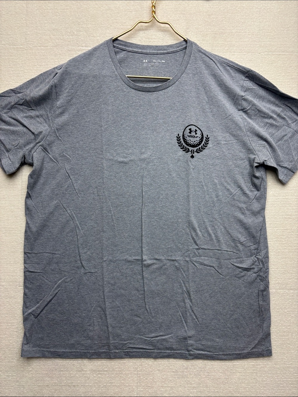 Under Armour | XXL Grey Short Sleeve Crew Neck Golf Logo Tee